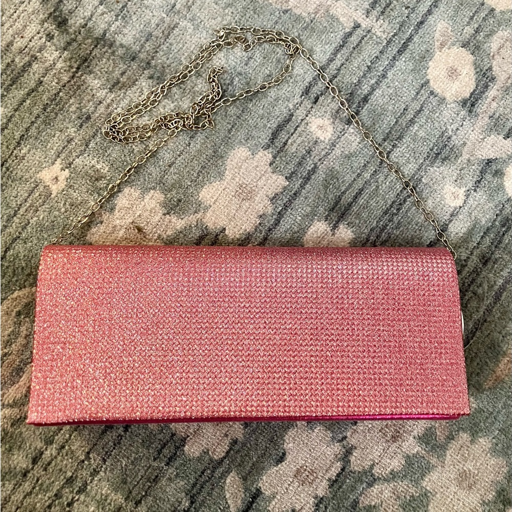 Nicole Pink Crossbody Bag with Chain